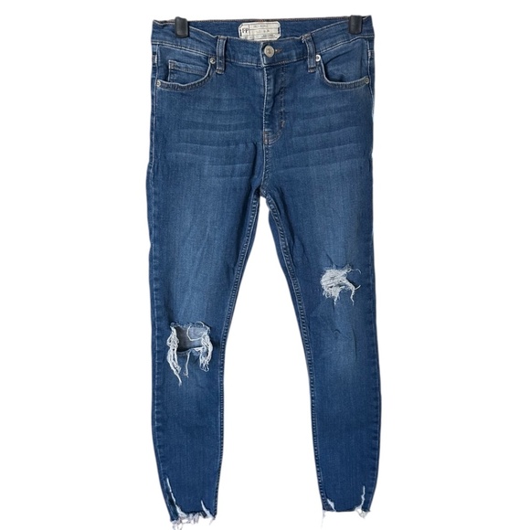 Free People Denim - Free People Distressed Skinny Jeans – Size 26 – Raw Hem – NWOT